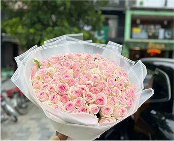 Pink Roses Flower Bouquet
